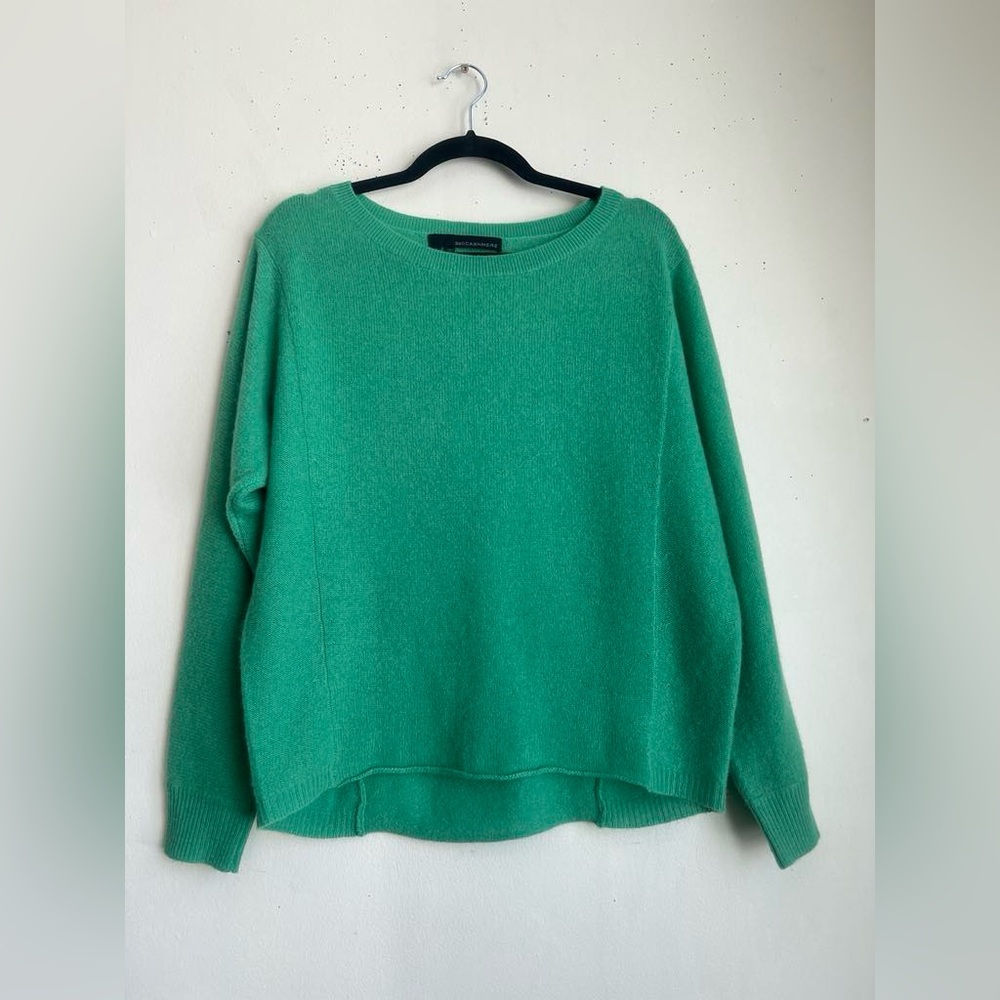 360 Cashmere Green Crewneck Cashmere Sweater